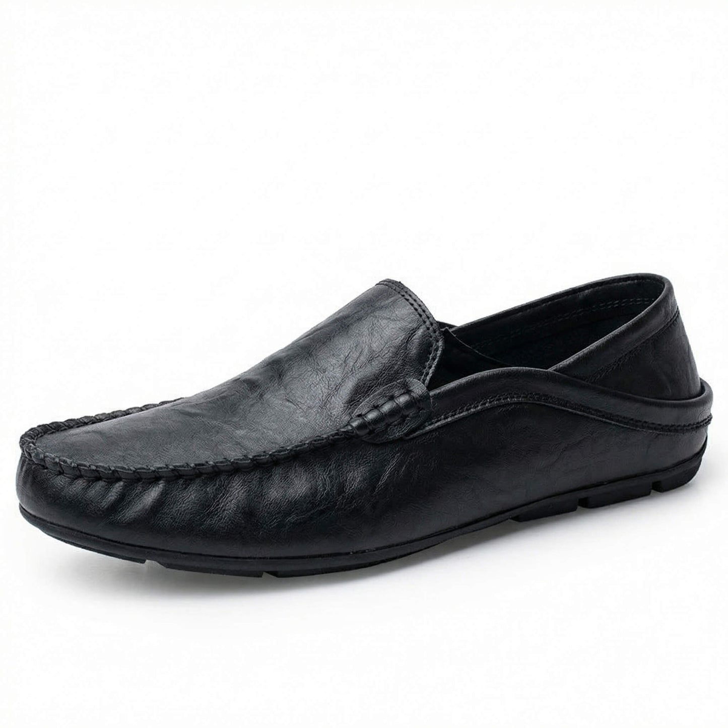 Mocasines de cuero hombre — talón plegable — calzado para viaje